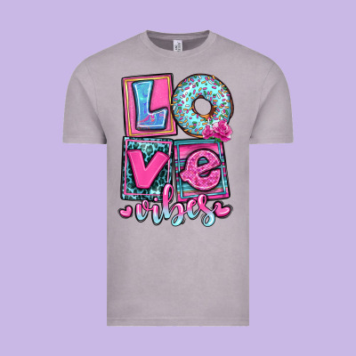 Love Vibes Vintage Tee Designed By Oliviacreatesart