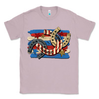 Lilac 4th of july horseshoe Classic Tee - CowGirlArtShop
