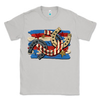 Moon Dust 4th of july horseshoe Classic Tee - CowGirlArtShop