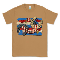 Toasted Coconut 4th of july horseshoe Classic Tee - CowGirlArtShop
