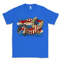 True Royal 4th of july horseshoe Classic Tee - CowGirlArtShop