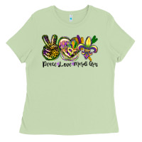 Matcha peace love mardi gras Ladies Tee - CowGirlArtShop