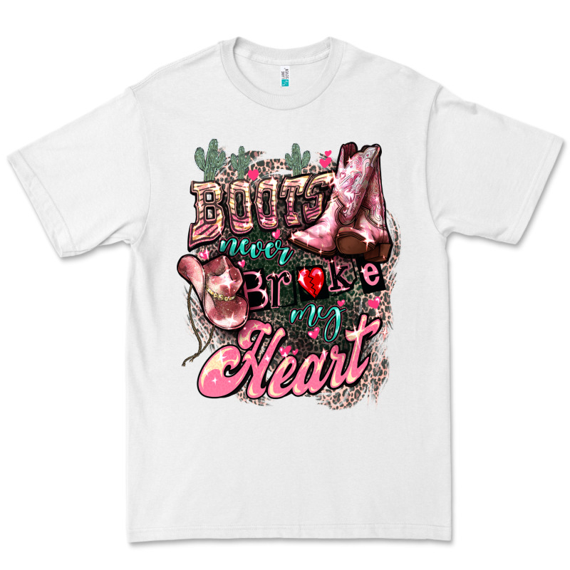 Boots Never Broke My Heart Premium Tee by HowdyJamesFarm | Teevron