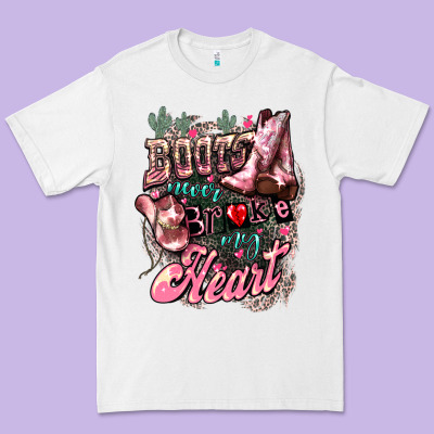 Boots Never Broke My Heart Premium Tee Designed By Howdyjamesfarm