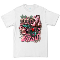 White Boots never broke my heart Premium Tee - HowdyJamesFarm