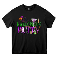 Black Halloween Party Heavy Core Tee - texasbilliewilder