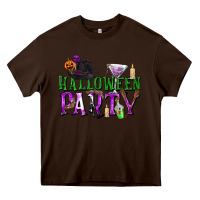 Chocolate Brown Halloween Party Heavy Core Tee - texasbilliewilder