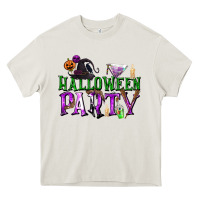 Cream Halloween Party Heavy Core Tee - texasbilliewilder