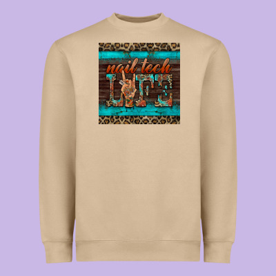 Nail Tech Life Mug Coaster Heavyweight Sweatshirt Designed By Barkaloodesign