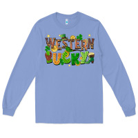 Colony Blue western lucky St. Patricks Day Long Sleeve Tee - FaDigitalArtStudio