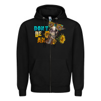 Black don't be an ass donkey Zipper Hoodie - BarkalooDesign
