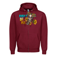 Burgundy don't be an ass donkey Zipper Hoodie - BarkalooDesign