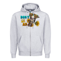 Heather Grey don't be an ass donkey Zipper Hoodie - BarkalooDesign