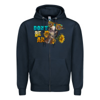 Navy don't be an ass donkey Zipper Hoodie - BarkalooDesign
