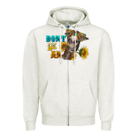Oatmeal Heather don't be an ass donkey Zipper Hoodie - BarkalooDesign