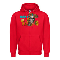 Red don't be an ass donkey Zipper Hoodie - BarkalooDesign
