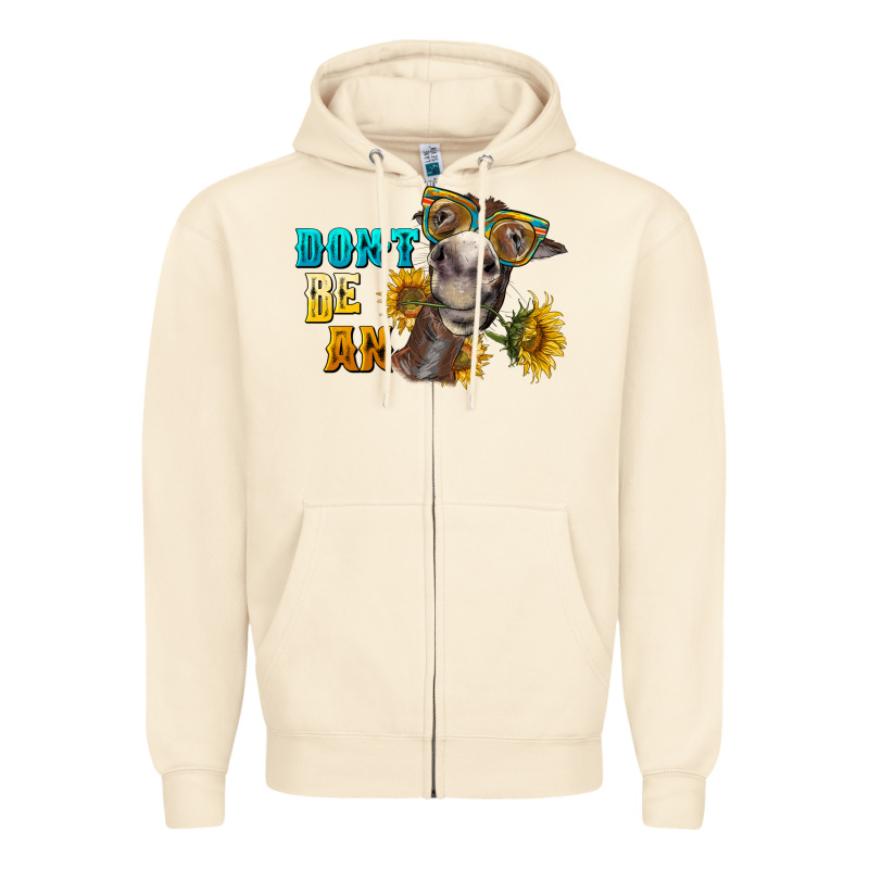 Don't Be An Ass Donkey Zipper Hoodie by BarkalooDesign | Teevron