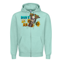 Seafoam don't be an ass donkey Zipper Hoodie - BarkalooDesign