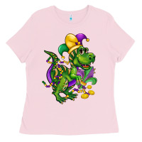 Bubblegum Pink mardi gras trex Ladies Tee - CowGirlArtShop