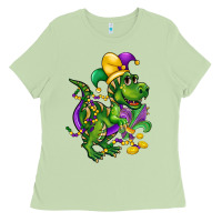 Matcha mardi gras trex Ladies Tee - CowGirlArtShop