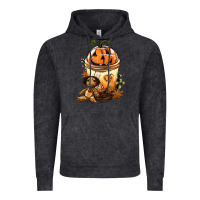 Vintage Black Halloween Jack O Lantern Bobba Cup Vintage Hoodie - FaDigitalArtStudio