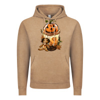 Vintage Coffee Halloween Jack O Lantern Bobba Cup Vintage Hoodie - FaDigitalArtStudio
