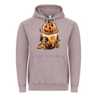 Vintage Zinc Halloween Jack O Lantern Bobba Cup Vintage Hoodie - FaDigitalArtStudio