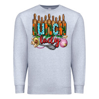 Heather Grey lunch lady with onions Premium Sweatshirt - AdoDesignShop