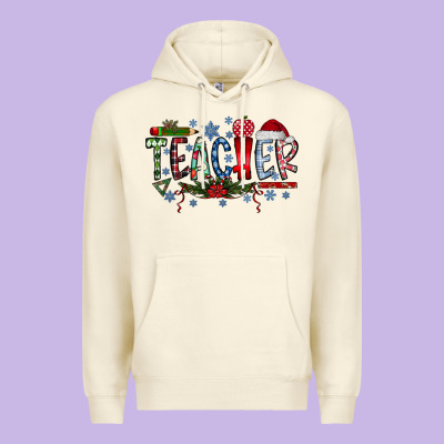Teacher Christmas Premium Hoodie Designed By Cowhidedigitalart