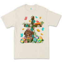 Bone Western Rabbit with Cross Easter Day Premium Tee - HowdyJamesFarm