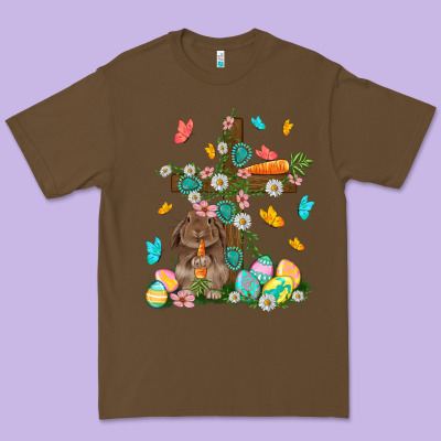 Western Rabbit With Cross Easter Day Premium Tee Designed By Howdyjamesfarm