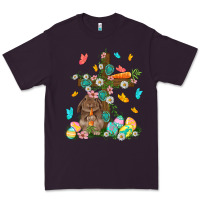Plum Western Rabbit with Cross Easter Day Premium Tee - HowdyJamesFarm
