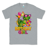 Heather Grey 6th birthday girl t rex pink Classic Tee - CowGirlArtShop