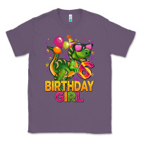 Lavender 6th birthday girl t rex pink Classic Tee - CowGirlArtShop