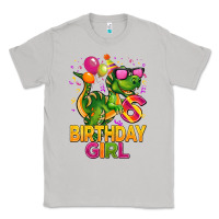 Moon Dust 6th birthday girl t rex pink Classic Tee - CowGirlArtShop