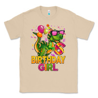 Mushroom 6th birthday girl t rex pink Classic Tee - CowGirlArtShop