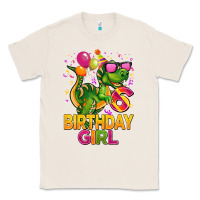 Natural 6th birthday girl t rex pink Classic Tee - CowGirlArtShop