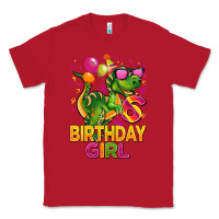 Red 6th birthday girl t rex pink Classic Tee - CowGirlArtShop
