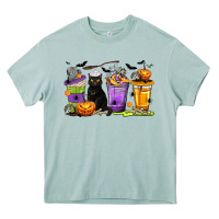Arona Halloween Cat Coffee Cups Heavy Core Tee - texasbilliewilder