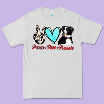 Peace Love Aussie Premium Tee Designed By Jasminsmagicworld