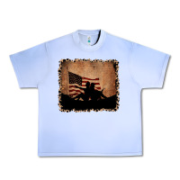America Western Cowboy And Cowgirl Leopard Frame Urban Heavy Tee | Teevron