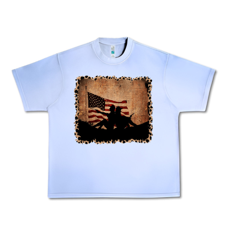 America Western Cowboy And Cowgirl Leopard Frame Urban Heavy Tee by CowCowDesign | Teevron