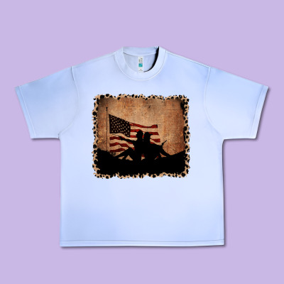 America Western Cowboy And Cowgirl Leopard Frame Urban Heavy Tee Designed By Cowcowdesign