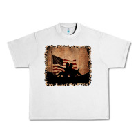 Lunar Rock America Western Cowboy and Cowgirl Leopard Frame Urban Heavy Tee - CowCowDesign