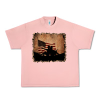 Salmon America Western Cowboy and Cowgirl Leopard Frame Urban Heavy Tee - CowCowDesign
