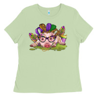 Matcha mardi gras pig Ladies Tee - CowGirlArtShop