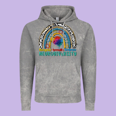 Recognize Normalize Embrace Neurodiversity Autism Vintage Hoodie Designed By Fadigitalartstudio