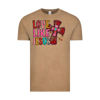 Vintage Coffee love like jesus Vintage Tee - OliviaCreatesArt
