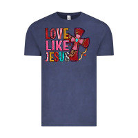 Vintage Denim love like jesus Vintage Tee - OliviaCreatesArt