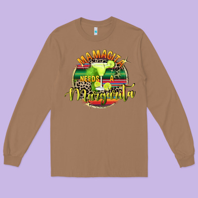 Mamacita Needs A Margarita Mother's Day Long Sleeve Tee Designed By Fadigitalartstudio